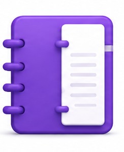 Controle feito no caderno