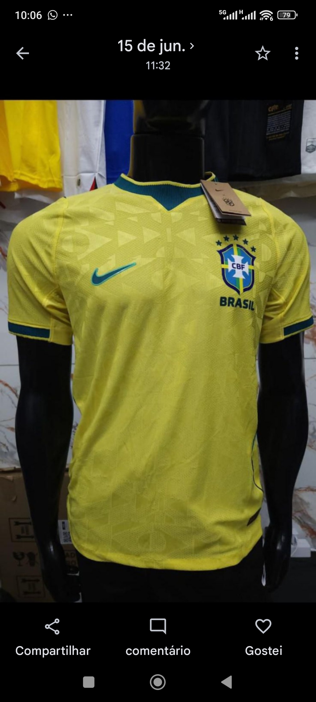 Camisa Tailandesa Seleção Brasil - Home Amarela (Modelo Jogador) – Atacado no Brás