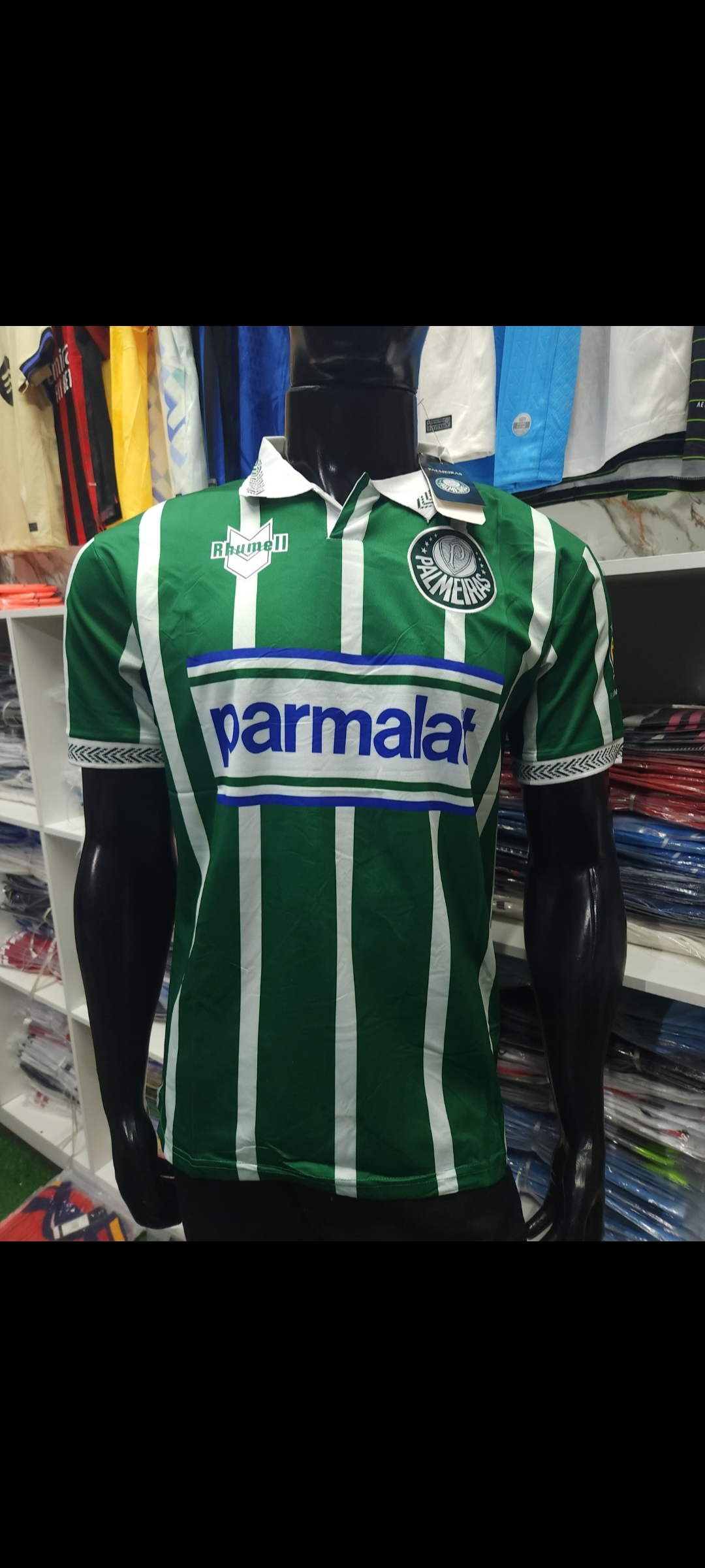 Camisa Tailandesa Palmeiras Verde Retrô - Réplica Parmalat – Atacado no Brás