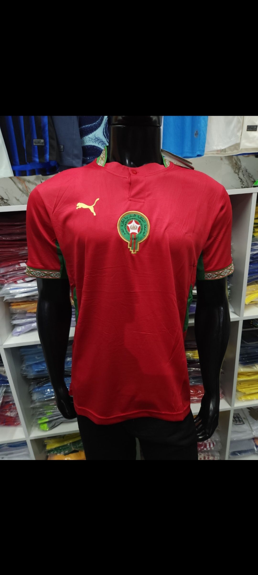 Camisa Tailandesa Marrocos Vermelha - Réplica – Atacado no Brás