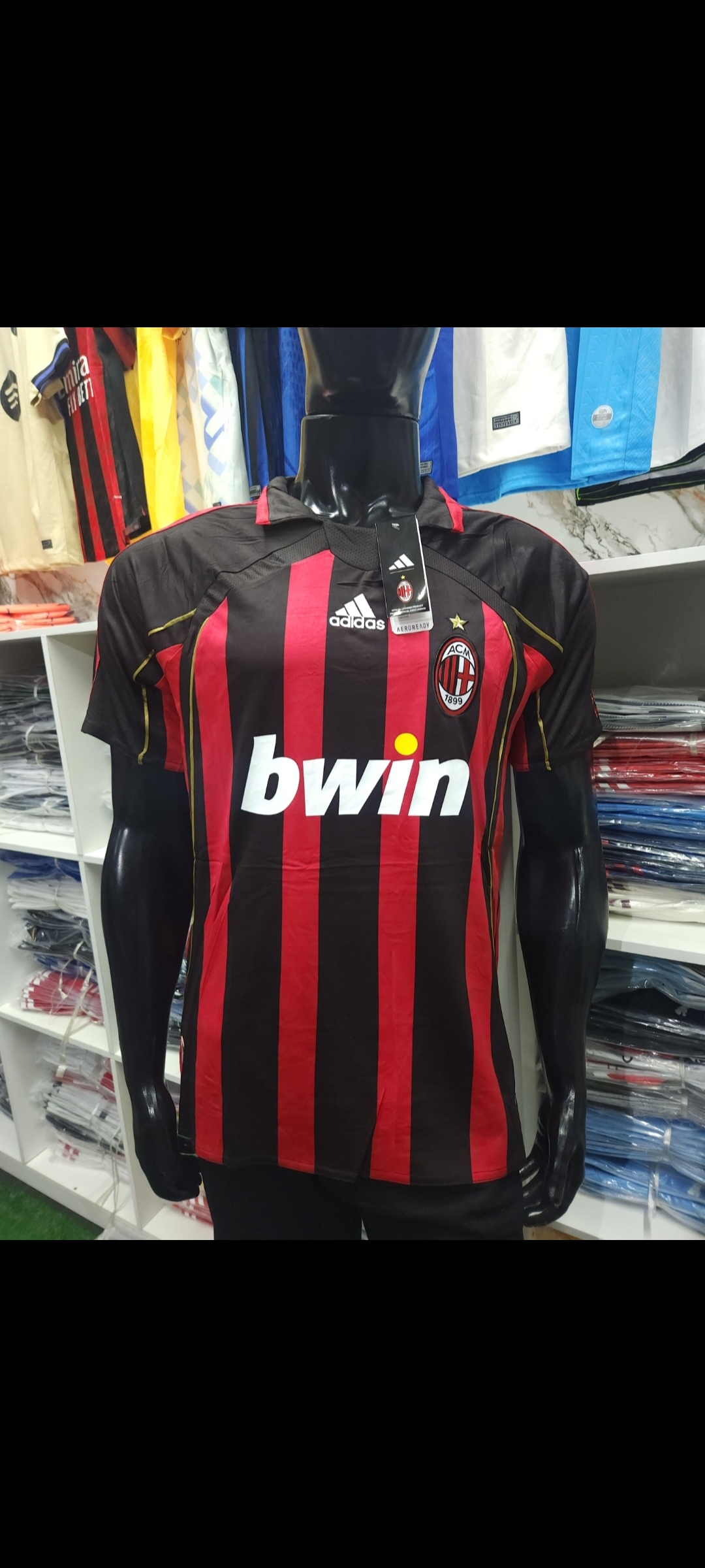 Camisa Tailandesa AC Milan Listrada - Réplica Retrô – Atacado no Brás