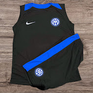 Conjunto regata e short preto com detalhe azul e logo Nike – Atacado no Brás