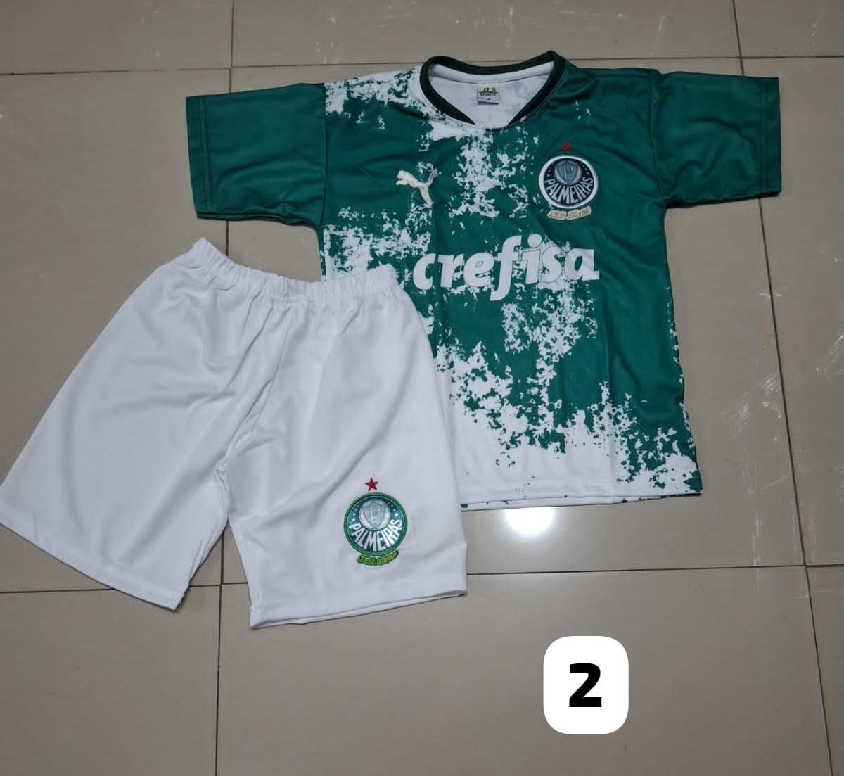 Conjunto infantil Palmeiras (camisa e shorts) – Atacado no Brás