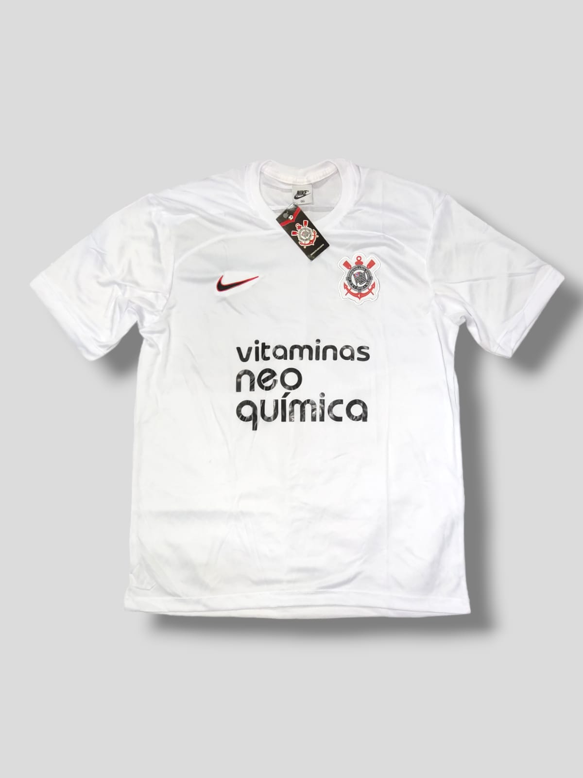 Camiseta Corinthians branca com patrocínio Neo Química – Atacado no Brás