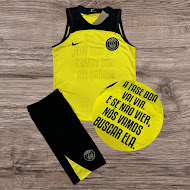 Conjunto regata Nike amarela com calça preta – Atacado no Brás