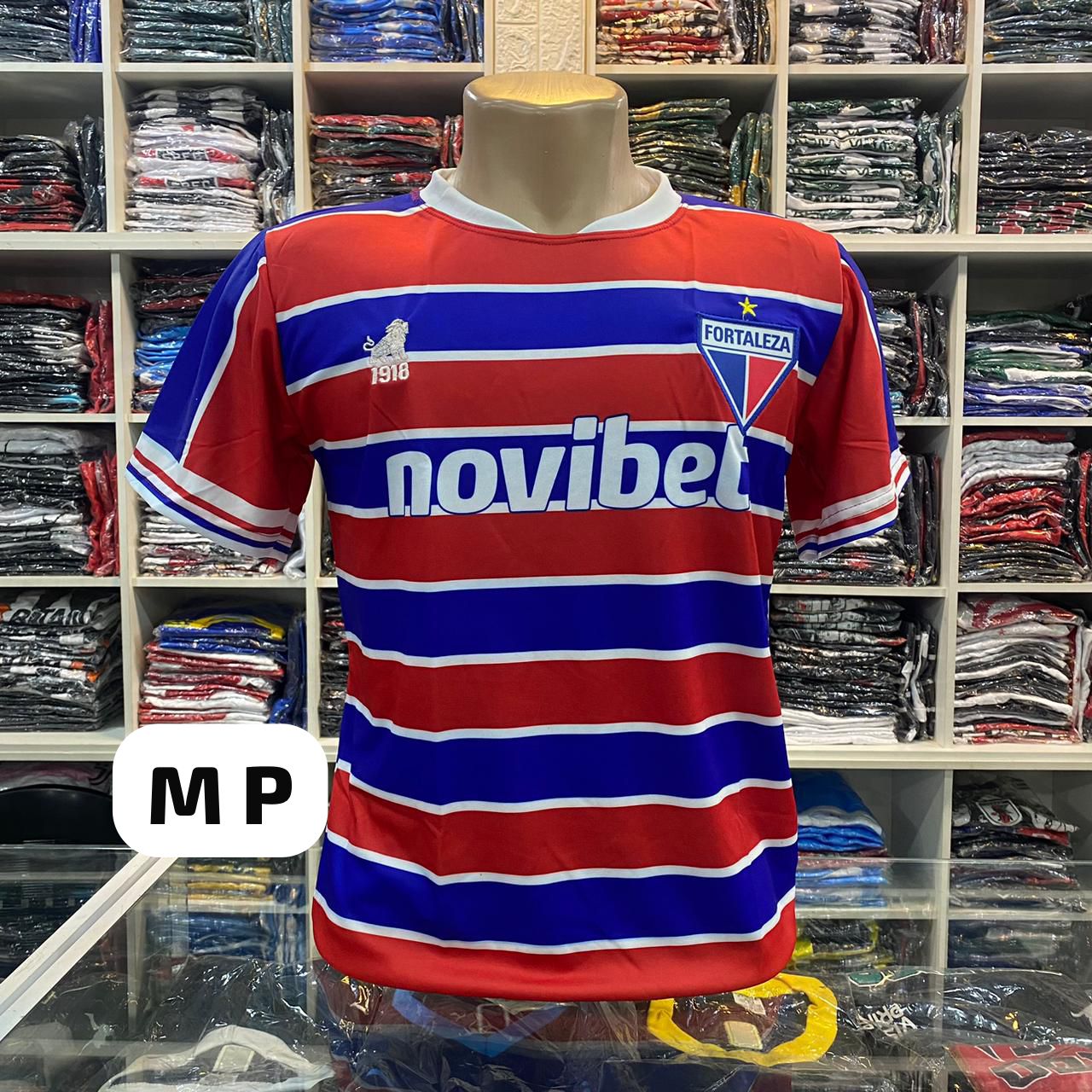 Camiseta Fortaleza listrada (Novibet) - 2ª linha – Atacado no Brás