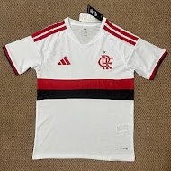 Camisa Flamengo Adidas branca com faixa preta e vermelha – Atacado no Brás