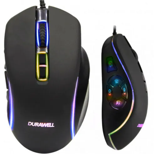 Foto 2 de Mouse Gamer Durawell DW-270 3200DPI LED RGB – Atacado no Brás