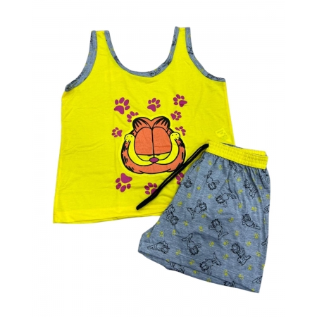 Pijama regata estampado Garfield – Atacado no Brás