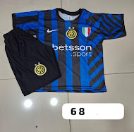 Conjunto infantil Nike listrado azul e preto – Atacado no Brás