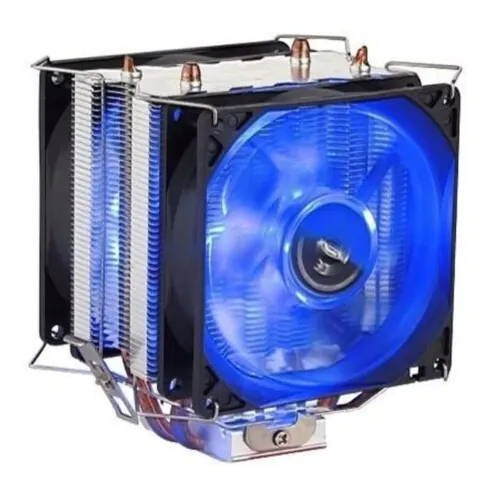 Foto 2 de Cooler Fan Duplo Azul 100mm para Processador Intel e AMD Dex DX-9100D – Atacado no Brás