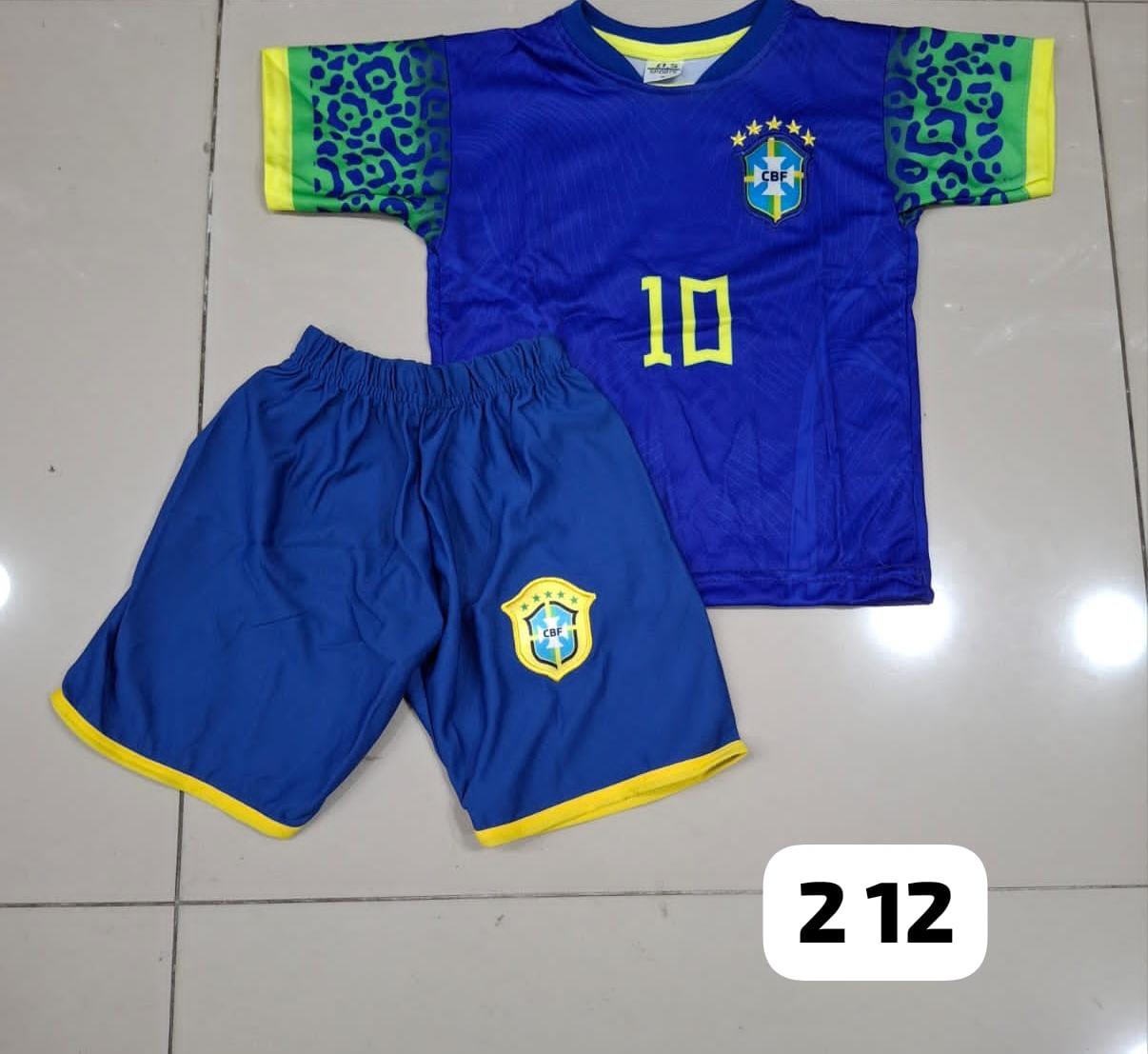 Conjunto infantil CBF 10 azul – Atacado no Brás