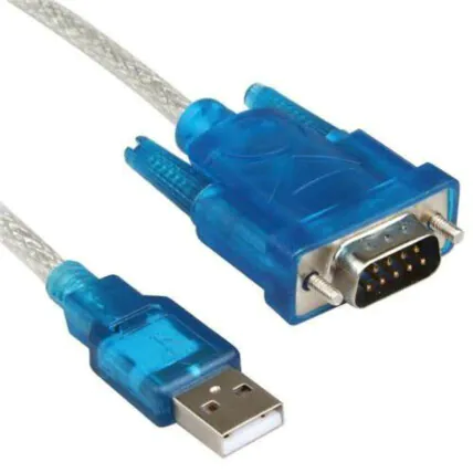 Foto 2 de Cabo serial USB A macho com DB9, 1,5 m, cristal, Chipsce 018-0062 – Atacado no Brás