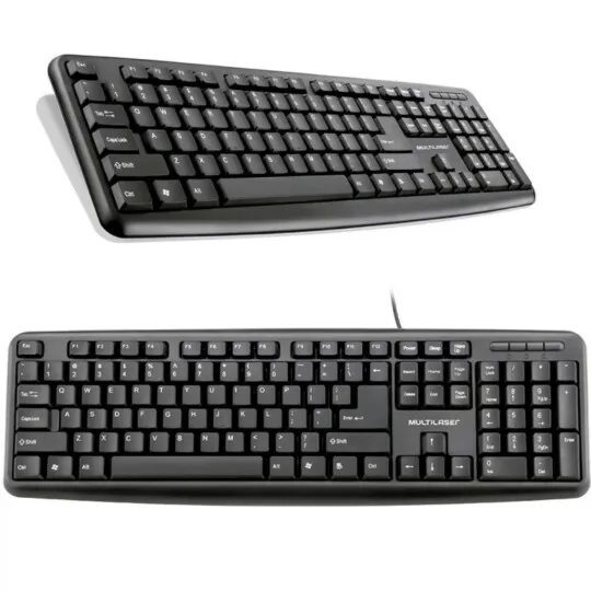 Foto 3 de Teclado Slim Standard USB Preto Multilaser TC065 – Atacado no Brás