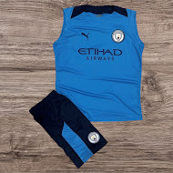 Conjunto regata e shorts Manchester City – Atacado no Brás