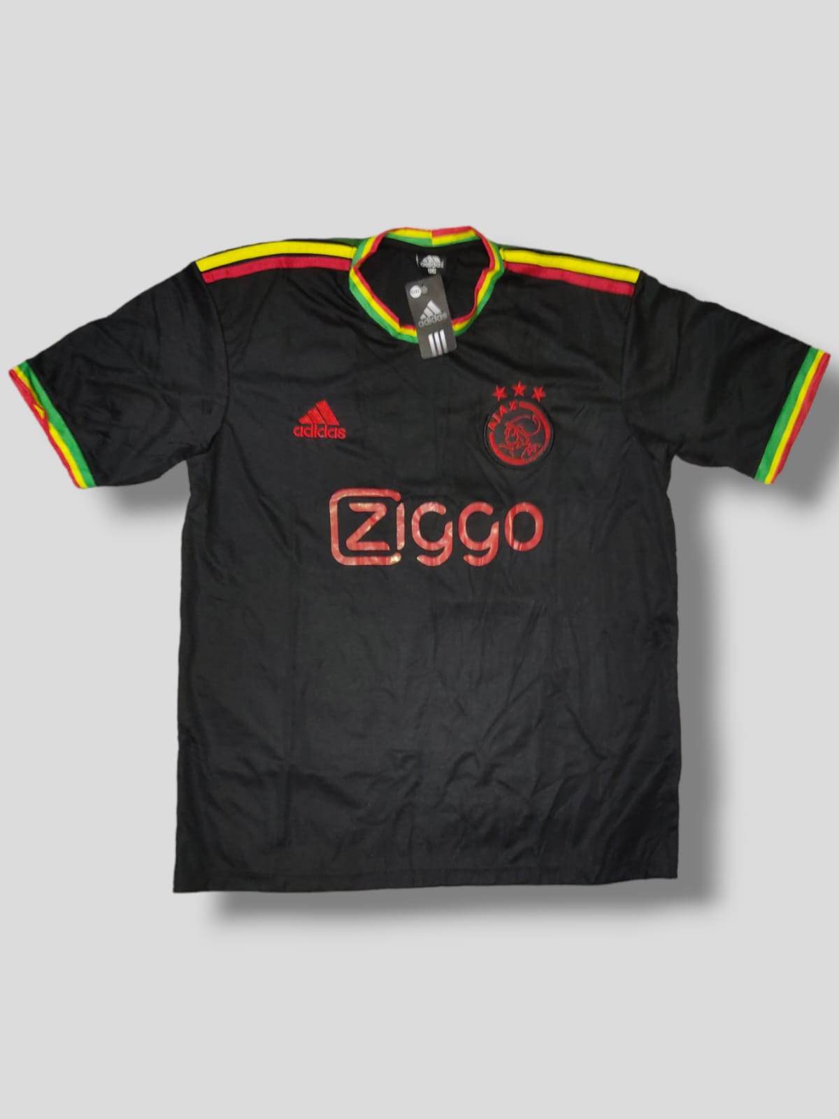 Camisa Ajax preta com logo Adidas – Atacado no Brás