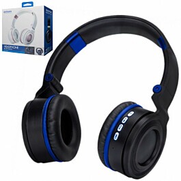 Headphone wireless Bluetooth preto e azul Exbom HF-480BT – Atacado no Brás