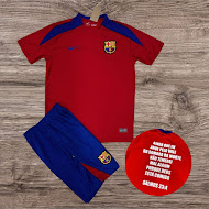 Conjunto adulto Barcelona vermelho e azul – Atacado no Brás