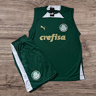 Conjunto regata e shorts Palmeiras com Crefisa – Atacado no Brás