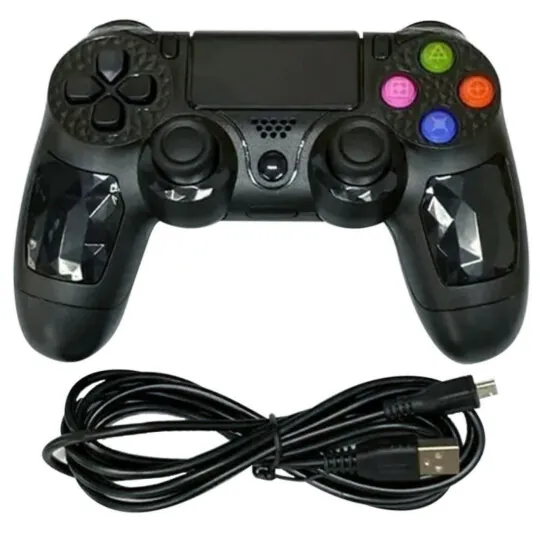 Foto 3 de Controle DualShock com fio PS4 Feir FR-225B – Atacado no Brás