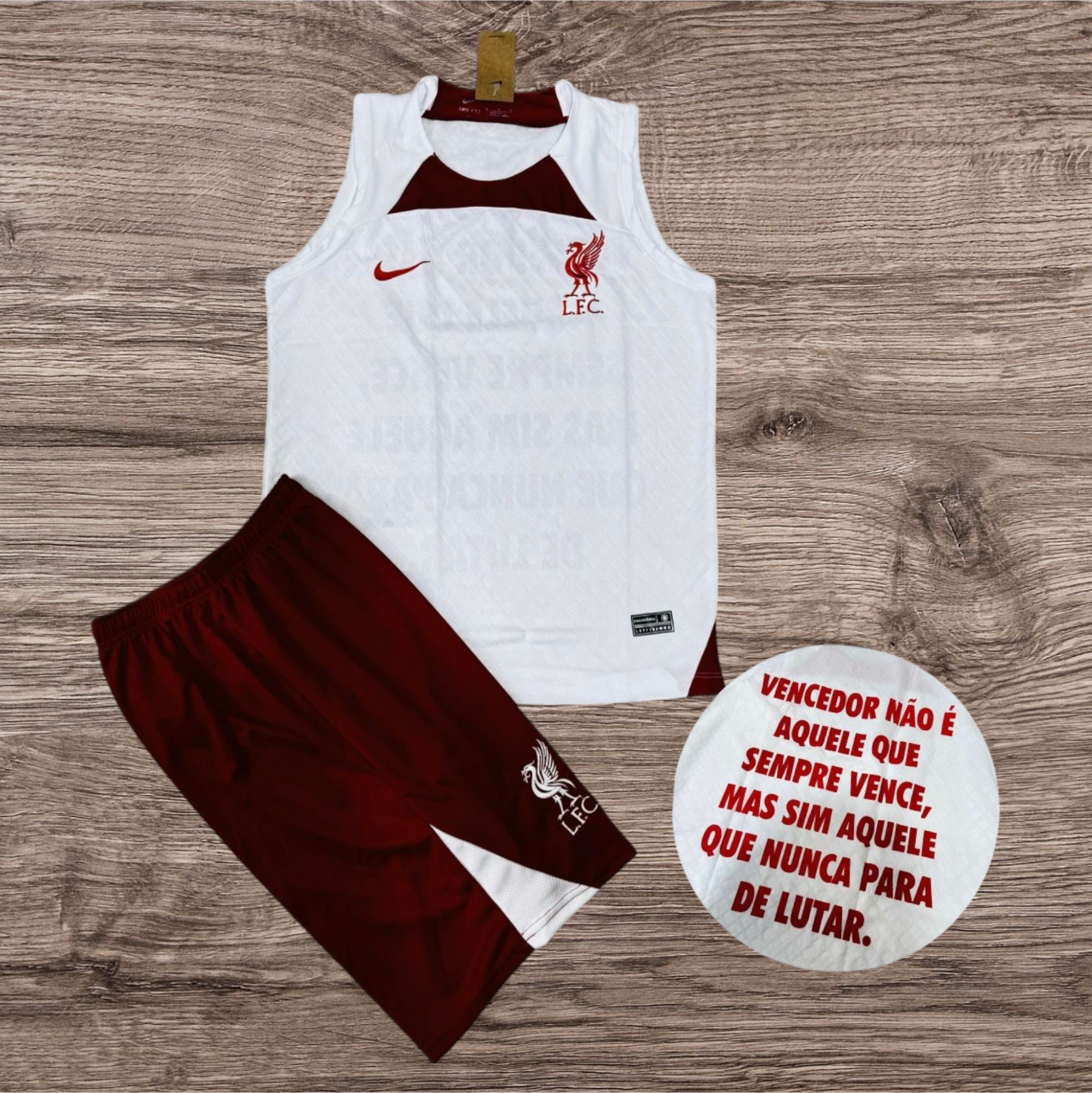 Conjunto regata e shorts Liverpool L.F.C – Atacado no Brás