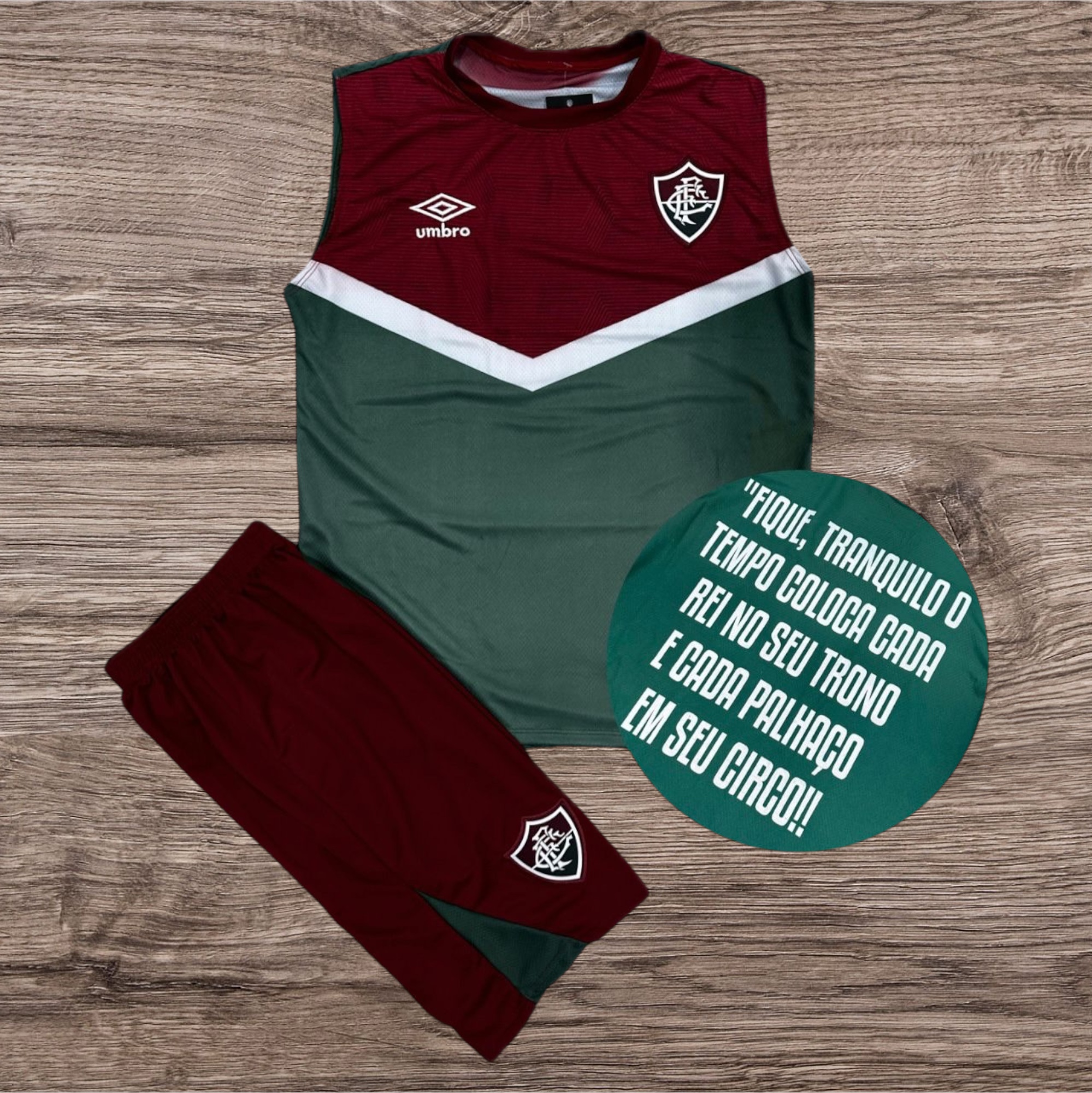 Conjunto regata e shorts Fluminense Umbro – Atacado no Brás