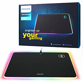 Mouse pad com LED 35 x 25 cm com carregador Qi Philips SPL7504 – Atacado no Brás