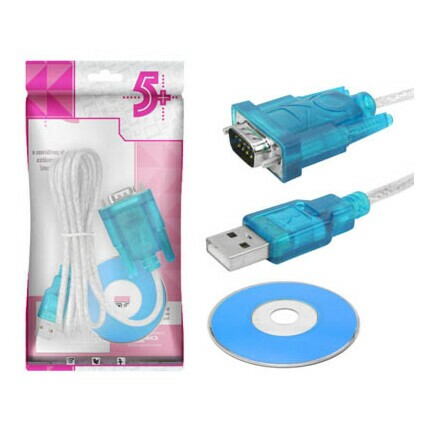 Foto 7 de Cabo serial USB A macho com DB9, 1,5 m, cristal, Chipsce 018-0062 – Atacado no Brás