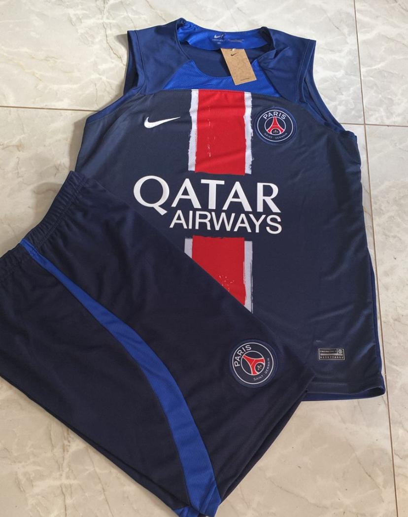 Conjunto Paris Saint-Germain com logo Nike – Atacado no Brás