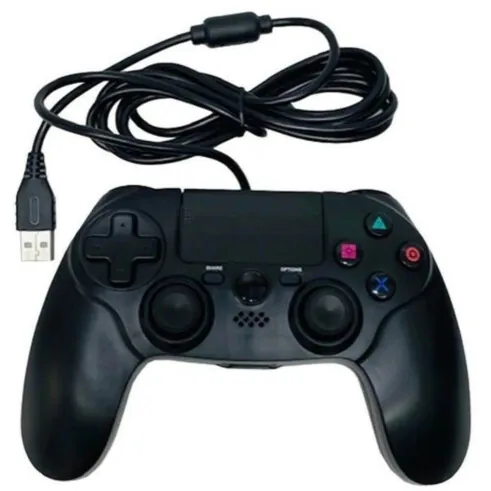 Foto 2 de Controle joystick para PS4 com fio Feir - FR-225A – Atacado no Brás