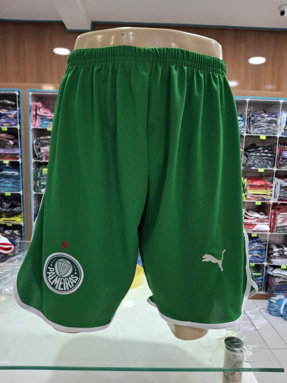 Calção masculino Palmeiras com logo Puma – Atacado no Brás