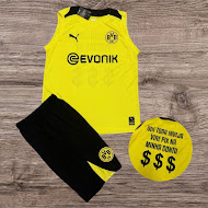 Conjunto Puma Borussia Dortmund amarelo e preto – Atacado no Brás