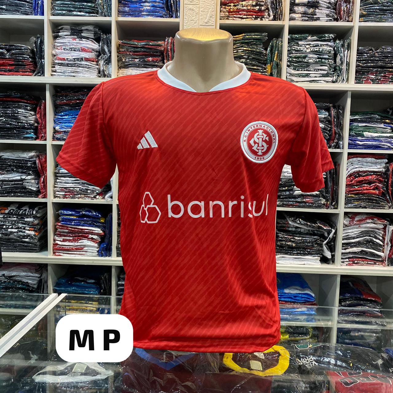 Camisa S.C. Internacional vermelha Adidas com Banrisul – Atacado no Brás