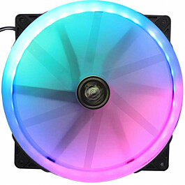 Cooler RGB 200 mm 32 LEDs 600 RPM 12V com controle independente Dex - DX-20W – Atacado no Brás