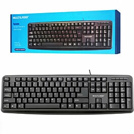 Teclado Slim Standard USB Preto Multilaser TC065 – Atacado no Brás